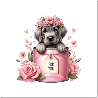 Valentine Great Dane Dog For You Posters and Art